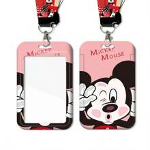 Pack Of 1 Isney 3D Lanvard ID Dip - Pvc Material. Antiloss Neck Bag With Protective Cover - Cute Cartoon Design For Men And Women Back To School