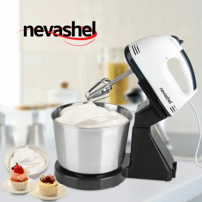 Batidora De Pedestal Profesional Cocina Potent 260w Nevashel Color Blanco Frecuencia 60HZ