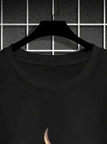 Plus Size Moon Phases T-Shirt Unisex Shirt - màu đen - Xem 3