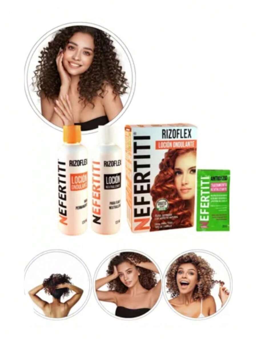 Kit Loción Ondulante Nefertiti Rizoflex Define y Resalta Rizos