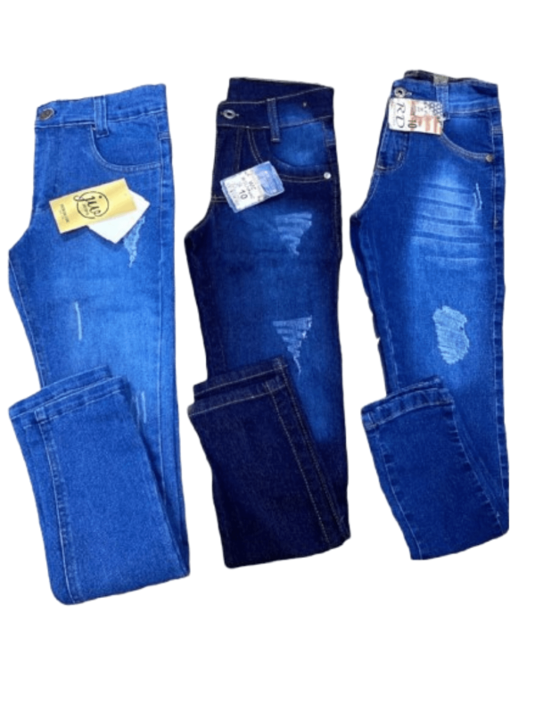 Combo 3  Calça  Jeans Masculina Infantil juvenil