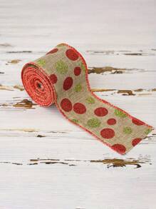 1 rotolo, nastro in filo verde e rosso a pois largo 6 cm, per decorazioni di alberi, corone, confezioni regalo, progetti fai-da-te - qualità premium, facile da modellare, versatile e riutilizzabile - perfetto per decorazioni natalizie, compleanni, decorazioni per la casa, decorazioni natalizie, decorazioni per la stanza, decorazioni invernali