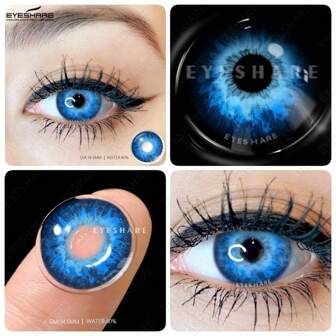  Eyeshare 1pair Color Contact Lenses For Eyes Anime Cosplay Colored Lenses Blue Colored Lenses Brown Contact Lens Beauty Pupils Halloween Costume Cosplay