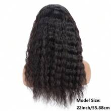 360 蕾丝前假发 人发预拔 360 全蕾丝前黑色假发 人发预拔 蓬松波浪透明蕾丝前假发 人发 适合女性 带婴儿头发 - 自然色&黑色系 - 查看 4