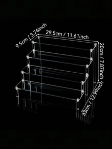 1pc Clear Multi-Purpose Display Rack - 1-5 Layers Transparent Storage For Perfumes, Cosmetics, Desserts, Handmade Anime Car Models And Blind Boxes - Acrylic Cologne Stand, Cupcake Holder - Perfect For Amiibo And POP Figurines, Food And Dessert Showcase, Cosmetics Supplier Item - Ideal Christmas And Halloween Present