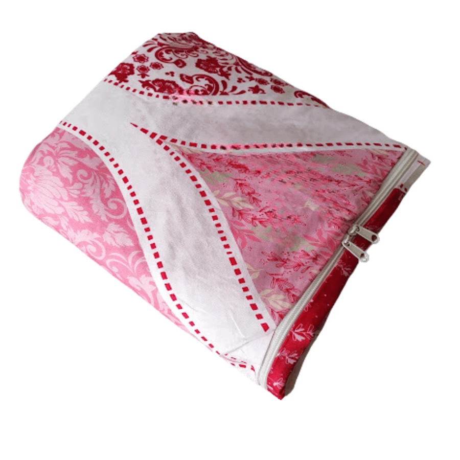 Mattress Cover Protector Double With Zipper Complete Mattress Protection - Pink - View 1