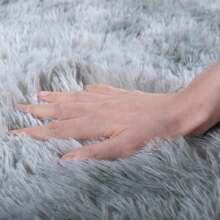 Soft Shag Rugs For Bedroom, Grey Fluffy Shaggy Rugs For Living Room, Luxury Modern Plush Carpet Girls Boys Room Dorm Indoor Home Decor, Upgrade Non-Slip - Màu Xám nhạt - Xem 5