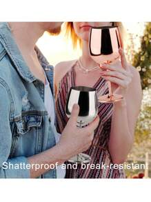 1pc 500ml Reusable Stainless Steel Red Wine Glass, Gift For Family And Friends, Suitable For Christmas, Birthday, New Year, Party, Wedding, Can Be Used As Wine Storage Container, Room Decor, Also For Drinking Water, Coffee, Suitable For Kitchen, Dining Room, Bar, Party, Gathering, Boyfriend Gift, Father's Day Gift, Christmas Decor Gift, Valentine's Day Gift - Multicolor - View 9