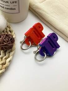 1 件个性化 3D 打印不锈钢钥匙扣，儿童 DIY 定制姓名背包吊坠，定制儿童行李配件，创意 3D 铭牌钥匙扣礼物，学校背包吊坠，儿童防丢失钥匙扣返校父亲节 DIY 定制姓名标签，学生返校的完美配饰返校冬季礼物创意男孩女孩情人节 - 客製化顏色 - 查看 8