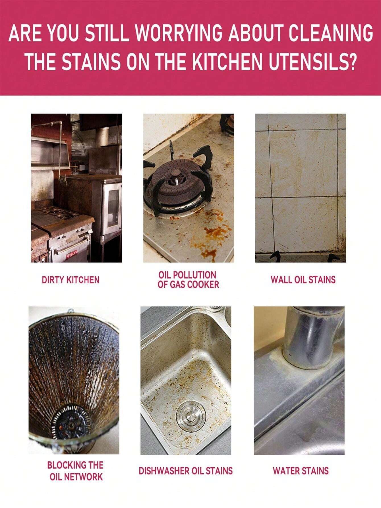 Multifunctional Kitchen Cleaner Kitchen Tile Range Hood Kitchenware