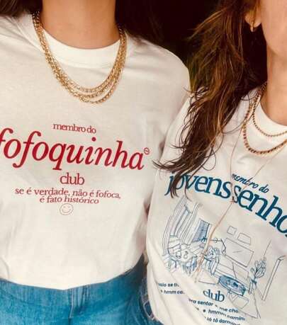 Kit Camisetas Femininas Estampas  FOFOQUINHA E SENHORAS Blusa em Algodão
