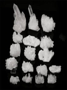 尺寸大小 天然白水晶簇原石摆件菊花晶簇矿物标本 - 天然白水晶晶簇(2-6cm) - 查看 4