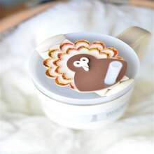 1Pc Custom Thanksgiving Turkey Topper For Cups - Personalized Name Engraved Acrylic Lid Accessory, Christmas SANTA 2.0 Tag For 20 Oz 30 Oz. 40 Oz. Water Bottle