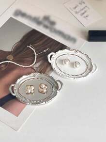 1 件迷你珠宝托盘摄影道具复古皇家风格高端装饰珠宝展示盘 - 彩色 - 查看 7