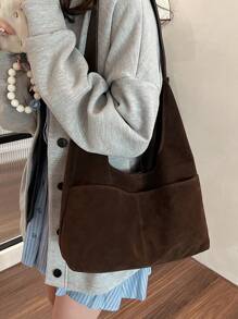 low tea 2 piezas Bolso de mujer tipo tote, bolso de hombro vintage casual de gran capacidad con múltiples bolsillos, cierre magnético, correa de hombro ajustable, adecuado para adolescentes, estudiantes universitarias, personas que van a la oficina, viajes, bolso, bolso vintage inspirado en el estilo retro para mujeres