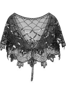 Elegante vintage sprankelende kraagstrik sjaal: glinsterende boho avondjurk accessoire voor vrouwen