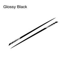 汽车长条腰线通用贴纸汽车两侧车身乙烯基贴膜 DIY 装饰贴花赛车运动造型汽车改装配件