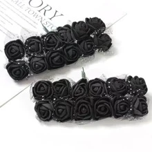144 件蕾丝玫瑰泡沫花束，DIY 花环头饰装饰材料新娘礼盒配件 - 彩色 - 查看 9