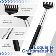 1pc Portable Extendable Back Scratcher, Metal Stainless Steel Extendable Back Scraper, Scrapping & Massaging Tool Suitable For Adults, Elders, Pets, Gift Giving