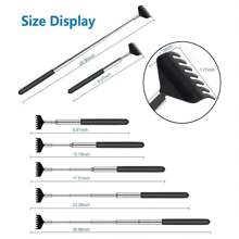 1pc Portable Extendable Back Scratcher, Metal Stainless Steel Extendable Back Scraper, Scrapping & Massaging Tool Suitable For Adults, Elders, Pets, Gift Giving