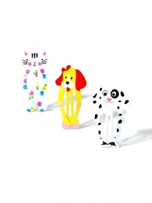 10 piezas/set Clip de pelo de metal con diseño lindo de animales de dibujos animados para niñas, conejo, león, gato, perro, panda, elefante, accesorios para el cabello multicolor para uso diario, vacaciones, fiesta, regalo