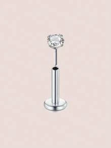 1PC 16G Đẩy Vào Nhẫn Mũi Không Lông Mày Đinh Tán Môi Labret Trang Sức Đinh Mũi Phẳng Mặt Sau UV Bạc Vàng Thép Không Gỉ Sụn Helix Tragus Hoa Tai Cho Phụ Nữ Thanh 6mm Kim Cương 2mm 3mm 4mm - Nhiều màu - Xem 11