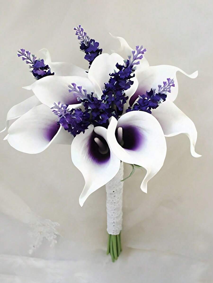 4pcs/10pcsArtificial Calla Lily Flower Bouquet, Fake Flower Bouquet