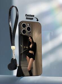 1 个黑色 TPU 可定制图形防摔手机壳和 1 个黑色心形手链，兼容 iPhone、三星、OPPO 等安卓智能手机。 - 黑色 - 查看 4