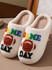 White Letter DIY Slippers, Comfortable Home, Simple And Elegant, Fashionable And Cute, Home Slippers, Home Shoes Floor Mop
