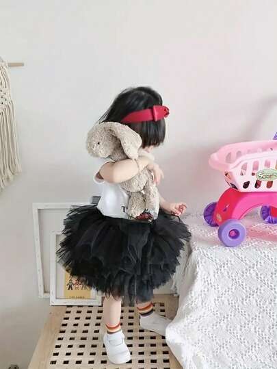 Váy tutu xếp ly lưới cho bé gái, thiết kế đa năng mới