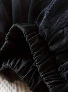 Young Girl Pleated Net Tutu Skirt For Children, New Versatile Design