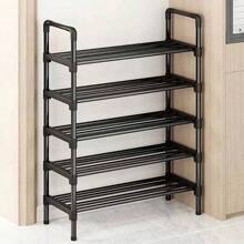 8 ripiani portascarpe, scaffale di stoccaggio in tubi metallici, portascarpe multifunzionale, facile da montare, porta scarpe per corridoio, camera da letto, ingresso, soggiorno, forniture per l'organizzazione e lo stoccaggio domestico, organizer per scarpe in tessuto, requisiti per la casa accogliente