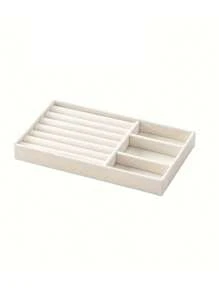 1 件豪华绒布珠宝收纳盒、珠宝收纳盒、耳环和珠宝收纳盒、梳妆台收纳盒、家庭收纳和组织用品、房间装饰、女性的完美礼物精致珠宝收纳盒情人节