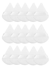 24pcs/15pcs/8pcs/3pcs Triangle Flocked Makeup Sponges, Soft Fluffy Textured, Suitable For Face/Body Powder Puff, Mixed Set Cosmetic Beauty Tools