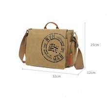 1 pieza Bolso cruzado de lona con estilo para hombres, con compartimento espacioso para documentos y tableta, correa de hombro práctica para viajes, diseño bandolera para uso diario, salir y viajes de negocios - resistente al agua y mensajero versátil para hombres, bolsos para portátiles y bolsa escolar