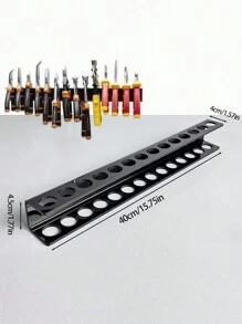 1 件黑色/透明亚克力 14 孔壁挂式储物架，手动工具收纳架 - 彩色 - 查看 3