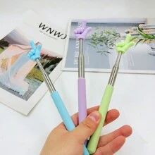 68 cm Teleskop-Fingerlese-Stab, Fingerlese-Stab, einziehbarer Fingerstab, Unterrichtsmaterial aus Edelstahl, ausziehbarer Leszeiger, Frühpädagogisches Werkzeug, Lehrerstab, Lesestift, Tafel, Klavier-Führungsstab, Lese-Zuhause-Unterricht, Lehrstab, Bürozeichenmarker, Schreibwaren, Geschenk für Feiertage