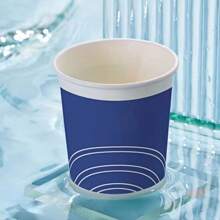 15/50个250毫升优质咖啡杯，商用礼品杯，办公茶杯，加厚饮用纸杯，果汁杯，简约创意马克杯， - 乳白色 - 查看 7