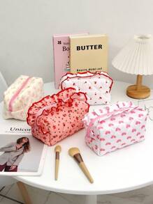 1 estojo organizador de viagem para eletrônicos com estampa floral, bolsa de transporte para itens essenciais de viagem, para cabo, cabo de carregamento, disco rígido externo, carregador portátil para negócios, viagens, escola, faculdade, material escolar de escritório, acessórios escolares, volta às aulas, estudantes universitários