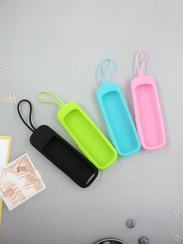 1 pieza Funda de silicona para control remoto de Roku TV/Control remoto simple de Roku/Control remoto de voz de Roku (no con conector de auriculares) para escuela, oficina, hogar, viaje, bolsa, organizador, almacenamiento