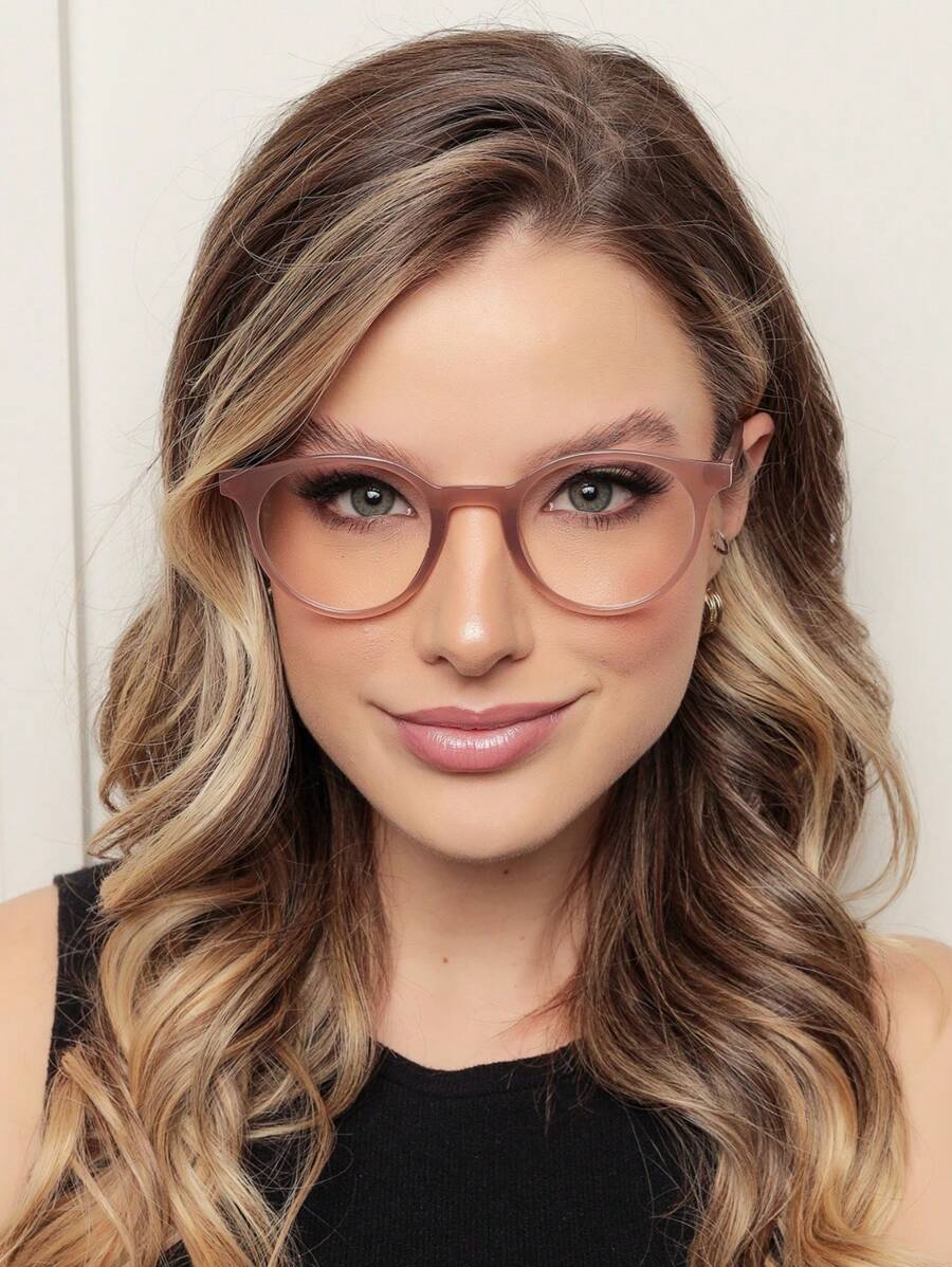 WOMEN'S PRESCRIPTION GLASSES FRAME, CAT SHAPE, ROUND OVAL, NEW FASHION LAUNCH - Màu Khaki - Xem 1