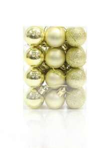 24 quả bóng trang trí Giáng sinh, thích hợp để treo đồ trang trí trên cây thông Noel, Giáng sinh - Nhiều màu - Xem 11