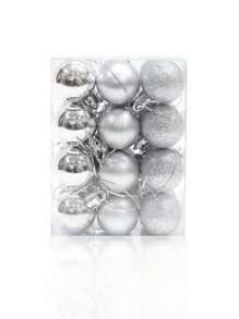 24 quả bóng trang trí Giáng sinh, thích hợp để treo đồ trang trí trên cây thông Noel, Giáng sinh - Nhiều màu - Xem 10