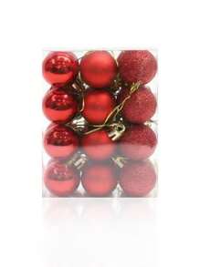 24 quả bóng trang trí Giáng sinh, thích hợp để treo đồ trang trí trên cây thông Noel, Giáng sinh - Nhiều màu - Xem 5