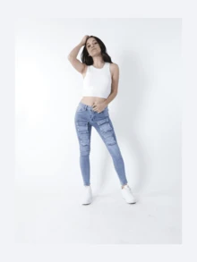 Women's Cargo Jeans, Women's Cargo Pants. Style And Comfort In A Single Design - HM906 - 查看 4