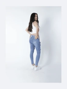 Women's Cargo Jeans, Women's Cargo Pants. Style And Comfort In A Single Design - HM906 - 查看 3