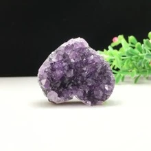 1PC Wholesale Really Purple Natural Uruguay Amethyst Geode Cluster Gemstone Heart Shape Crystal Heart Original Healing Stone Ornaments Valentines - Amethyst Heart - View 9