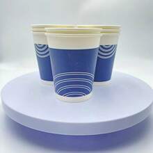 15/50个250毫升优质咖啡杯，商用礼品杯，办公茶杯，加厚饮用纸杯，果汁杯，简约创意马克杯， - 乳白色 - 查看 6