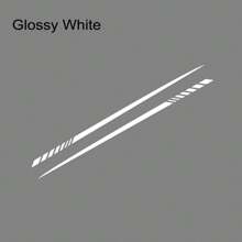 汽车长条腰线通用贴纸汽车两侧车身乙烯基贴膜 DIY 装饰贴花赛车运动造型汽车改装配件