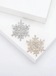 Christmas Rhinestone Snowflake Brooches For Women Unisex Beautiful Pins Multi-Color Available Casual Party Accessories Gifts